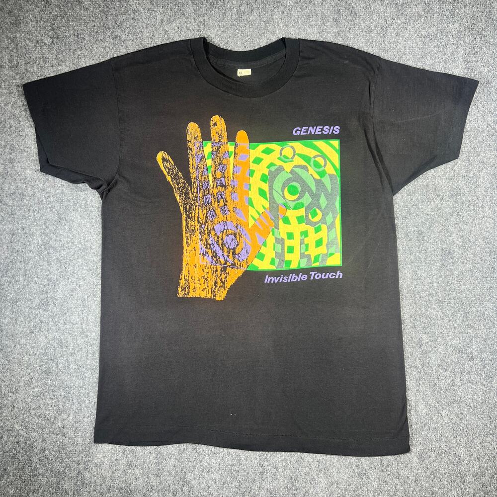 Vintage 1986 Genesis Invisible Touch Tour T-Shirt XL Single Stitch